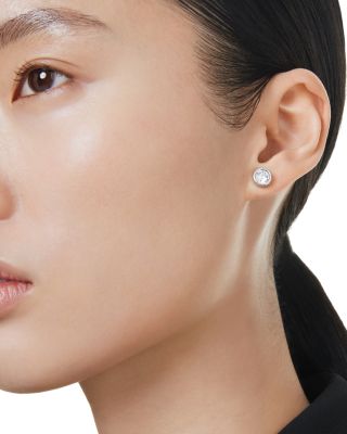 Imber Crystal Stud Earrings in Rhodium Plated