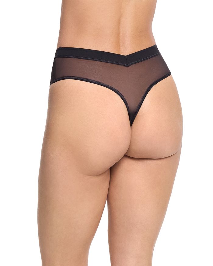 Mesh High Cut Thong Panties