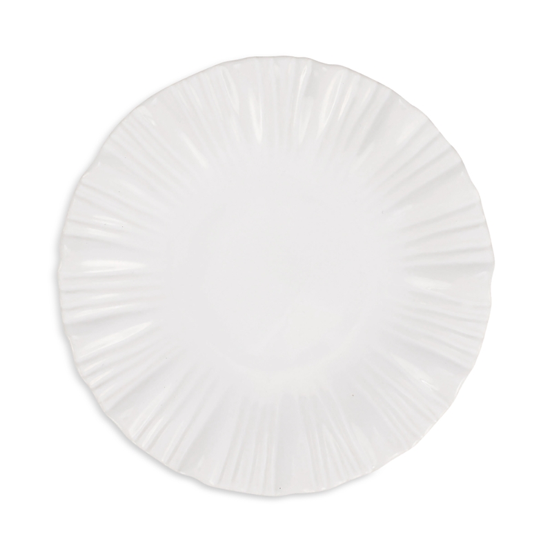 Vietri Bari White Salad Plate In White