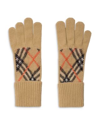 Check Knit Gloves