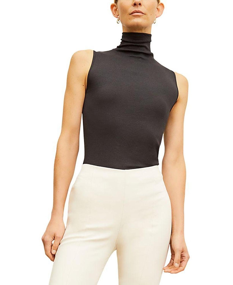 M.m.lafleur The Jett T-shirt - Organic Ribbed Pima Cotton In Black