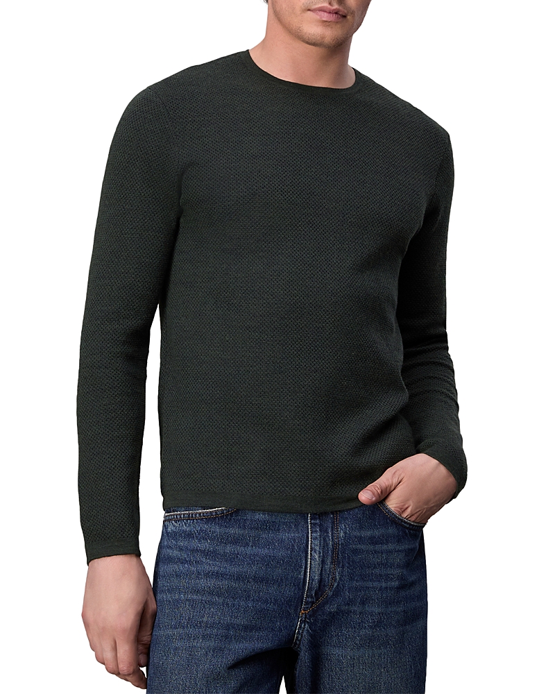 Rag & Bone Bennett Textured Crewneck Sweater In Forrest Green