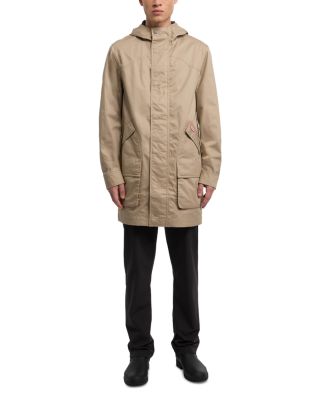 Downing Coated Cotton Hooded Rain Jacket 
