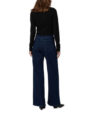 The Mia Petite Wide Leg High Rise Jeans in Cinema