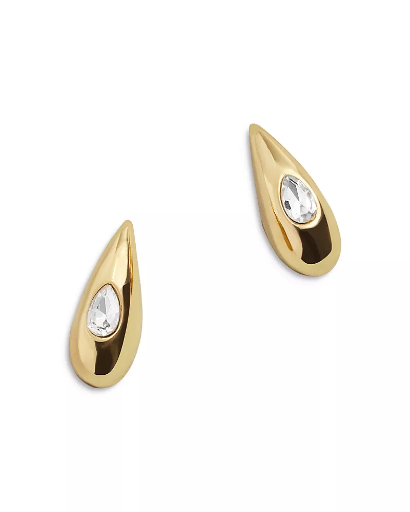 Baublebar Eliana Crystal Tear Shape Drop Earrings in Gold Tone