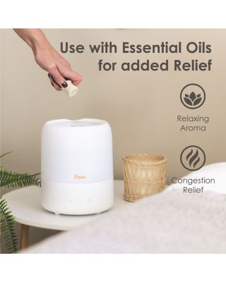 3 in 1 Compact Humidifier - 0.5 Gallon with Sleep Support Light & Aroma Diffuser