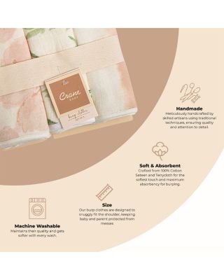 Parker Burp Cloths, 3 Pack - Ages 0-36 Months