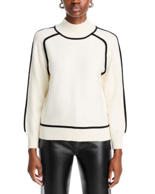 Mock Neck Contrast Sweater