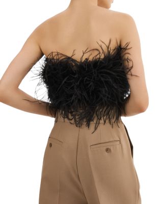 Zaina Feather Bustier Top 