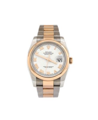 Pre-Owned Rolex Oyster Perpetual Datejust Automatic Watch in Stainless Steel and Rose Gold 36mm