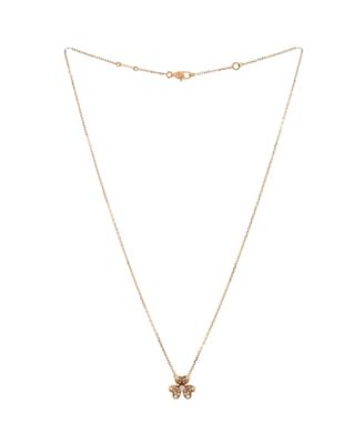 Pre-Owned Van Cleef & Arpels Mini Frivole Pendant Necklace 18K Rose Gold with Pave Diamonds