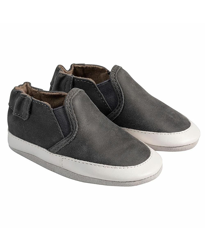 Robeez Liam Basic Soft Soles - Baby In Grey