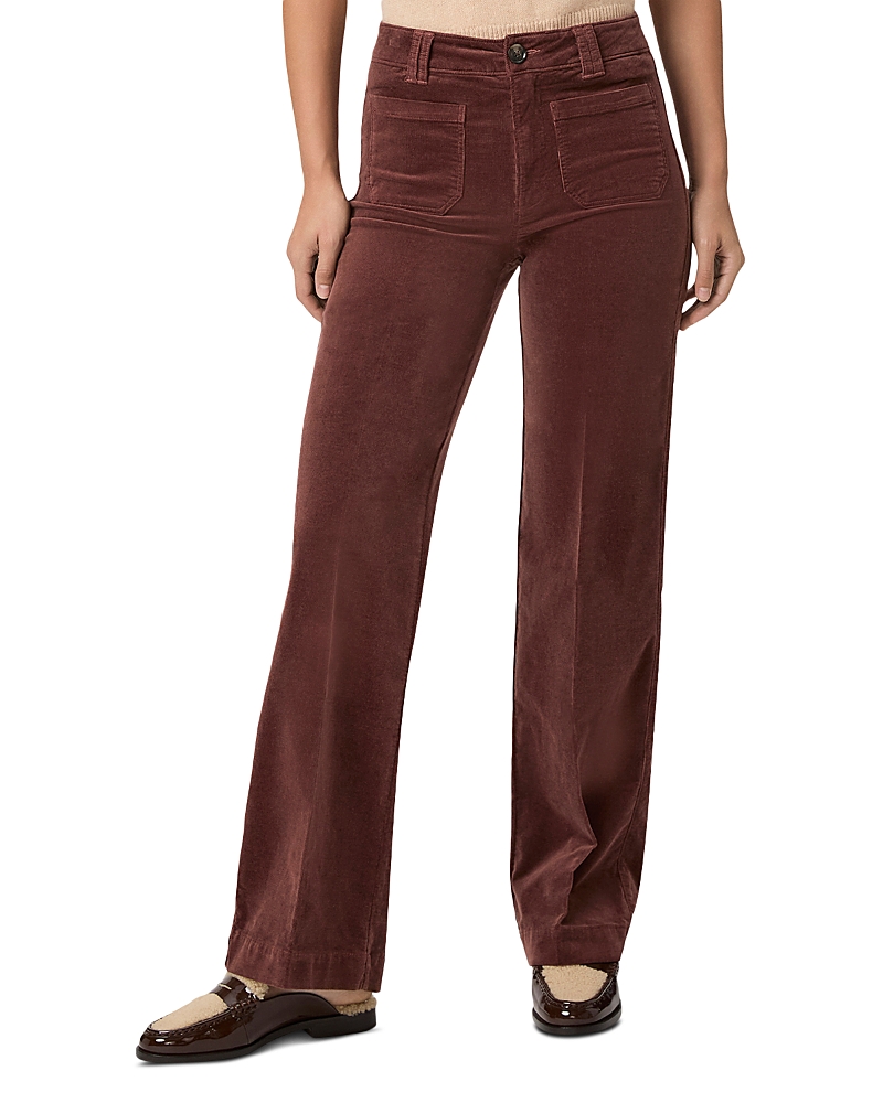 PAIGE SASHA HIGH RISE CORDUROY JEANS IN LANDSLIDE CHOCOLATE