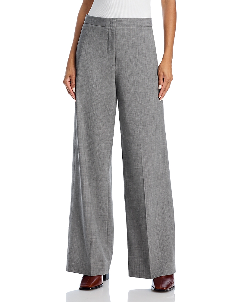 Shop Fabiana Filippi Wool Blend Pants In Grey