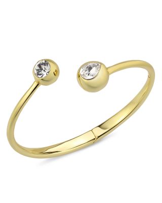 AQUA - Aerosphere Cubic Zirconia Bypass Bangle Bracelet in Gold Tone - Exclusive