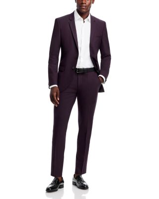 HUGO - Arti & Hesten Dark Purple Extra Slim Fit Suit Separates