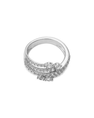 Diamond Bypass Ring in 14K White Gold, 1 tcw