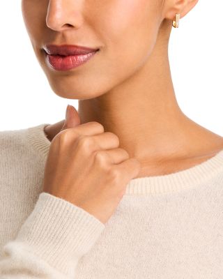 Diamond Huggie Hoop Earrings in 14K Yellow Gold, 0.25 tcw