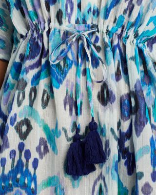 Ikat Caftan Swim Cover-Up