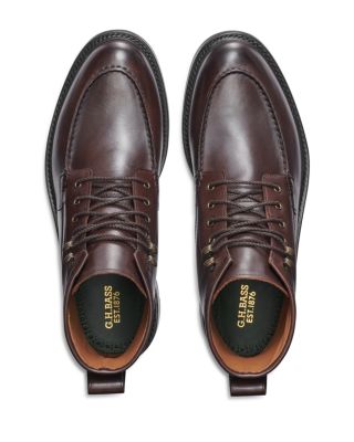 G.H. BASS Men's Black Chase Moc Toe Boots