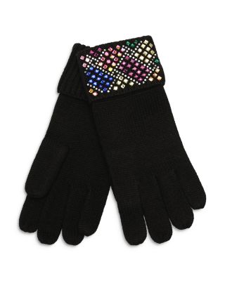 KURT GEIGER LONDON - Basketweave Crystal Gloves