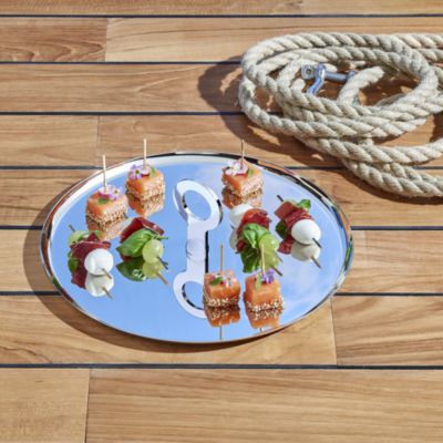 Oh de Christofle Stainless Steel Cocktail Plate