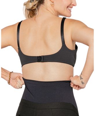  Women&#39;s High Support Maternity &amp; Nursing Bralette in Black with Lace Detail