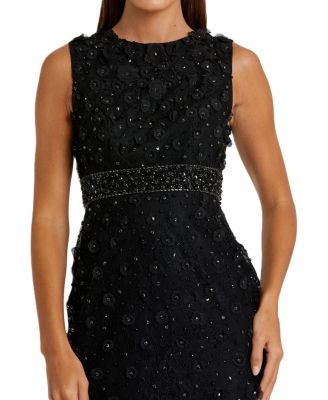 Appliqu&eacute; Midi Gown