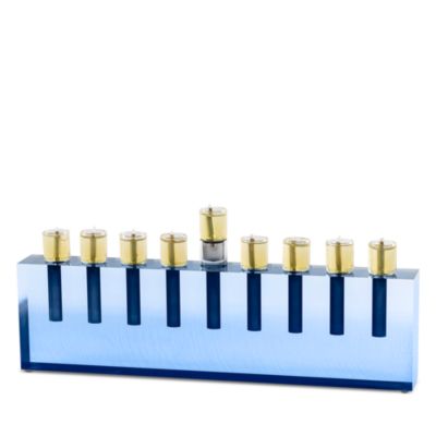 Oil Menorah Navy Blue