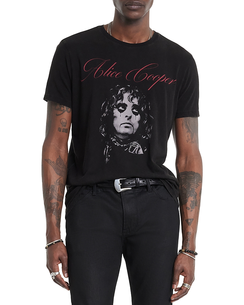 John Varvatos Man T-shirt Charcoal Size Xxl Cotton In Black