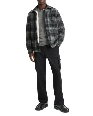Plaid Fleece Lined Shirt Jacket