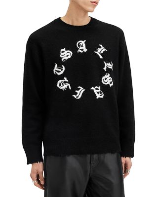 ALLSAINTS - Scripture Relaxed Fit Logo Sweater