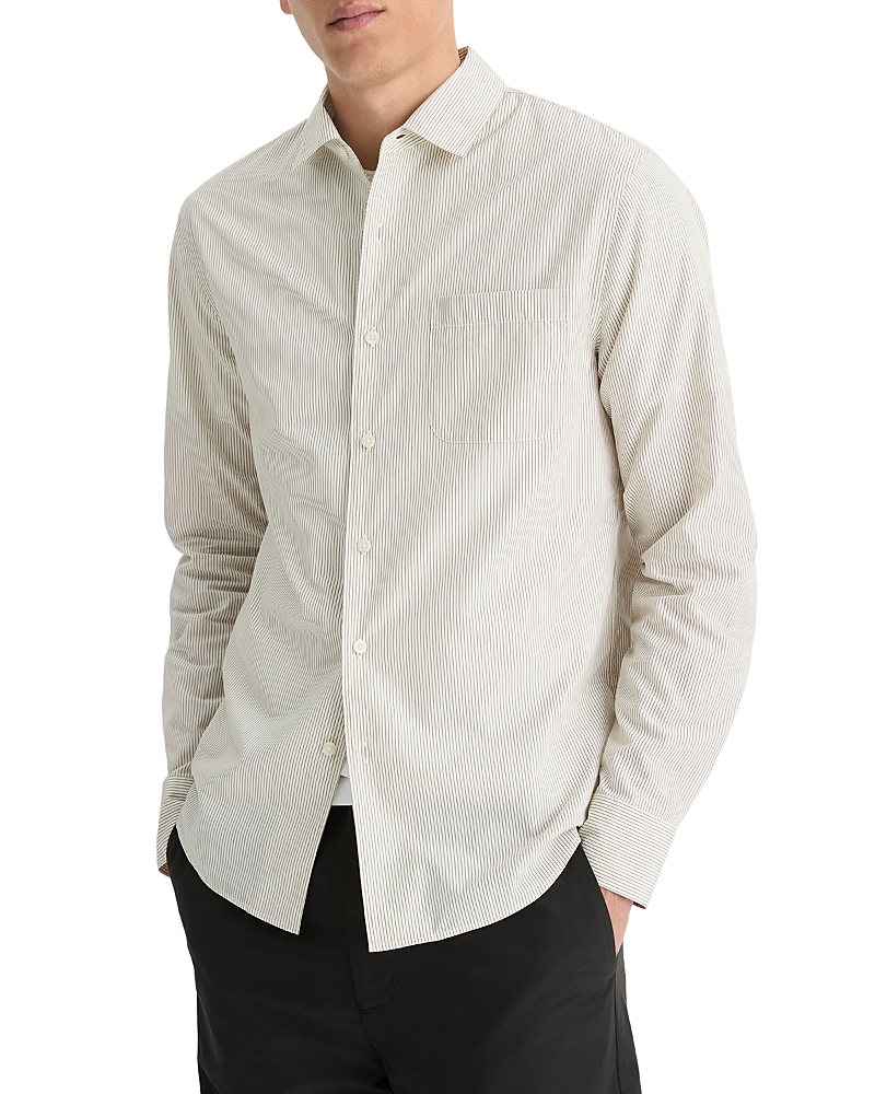 Vince Men's Crafton Striped Sport Shirt In Classic Cream