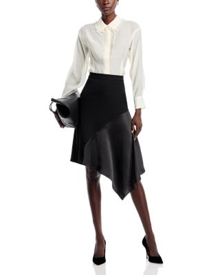Contrast Asymmetric Skirt