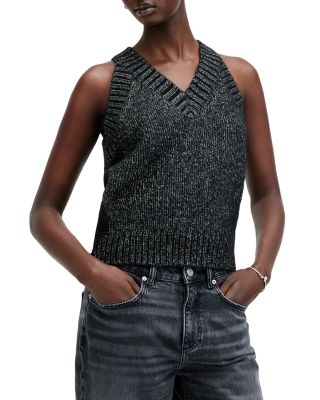 ALLSAINTS - Sabrina Metallic Knit Tank