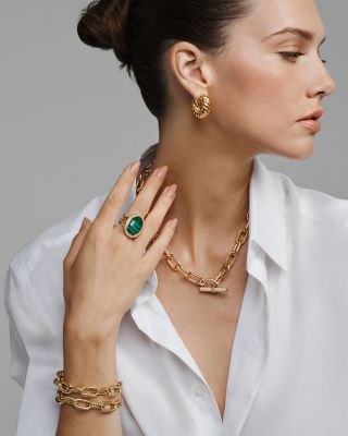 18K Yellow Gold DY Madison&reg; Diamond Chain Link Necklace, 18"