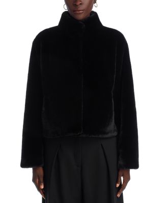 Faux Fur Snap Front Jacket