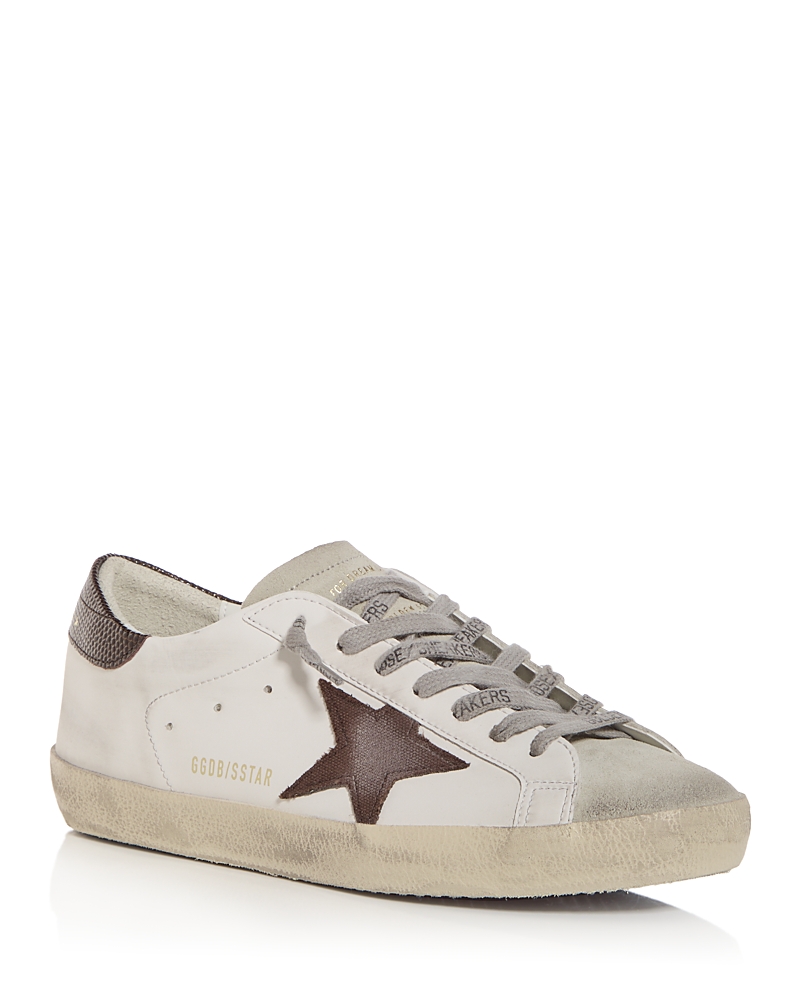 Golden Goose Unisex Super-star Low Top Sneakers In White Ice