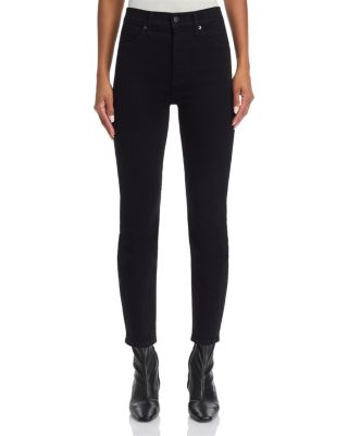 Ryleigh SlimHigh Rise Straight Ankle Jeans in Onyx
