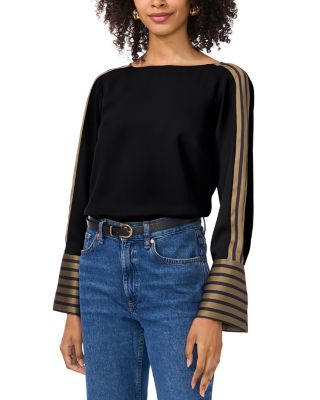 VINCE CAMUTO - Boat Neck Extended Cuff Shirt