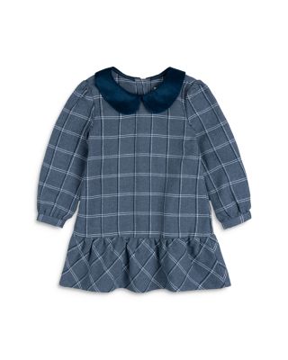 Miles The Label - Girls' Plaid Tweed Collared Dress - Little Kid