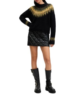 オールセインツ AllSaints Clyde Funnel Neck レディース Sweaters Black ALLSAINTS Clyde Funnel Neck Sweater | Bloomingdale's