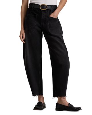 Ralph Lauren - High Rise Curved Tapered Jeans in Black