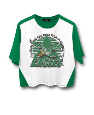 Women's NFL Philadelphia Eagles Color Block Crop Tee