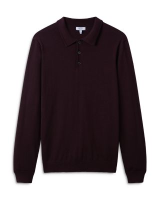 Trafford Merino Wool Regular Fit Long Sleeve Polo Shirt
