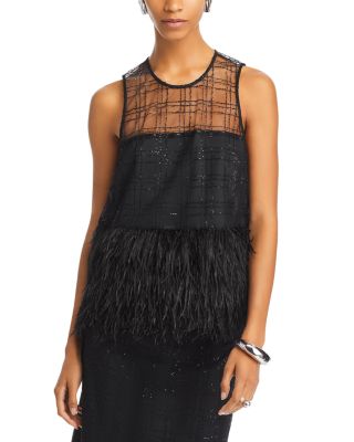 Cinq à Sept - Charisse Sequin Plaid Top