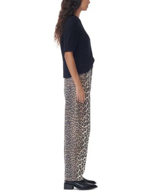 GANNI★Leopard Stary デニムパンツ ジーンズ Leopard Leopard Denim Stary Jeans | GANNI US