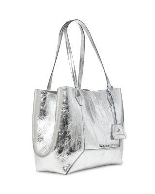 Diamond Hobo Metallic Leather Shoulder Bag