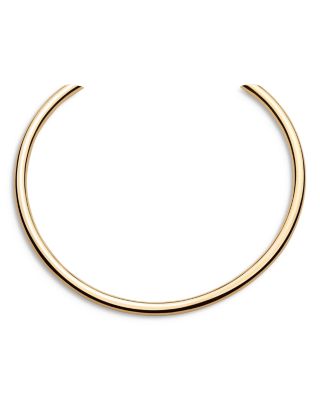 Demarson Miley Crystal Tipped Structured Collar Necklace in 12K Gold Plated, 5.5