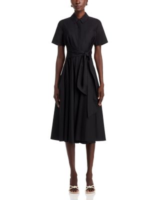 Megan Tie Front Midi Shirt Dress